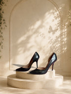 Vince Camuto d’Orsay Snakeskin-Embossed Pumps