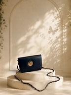Bebe Faux Leather Chain Strap Crossbody Bag