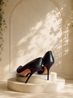 Vince Camuto d’Orsay Snakeskin-Embossed Pumps