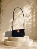Bebe Faux Leather Chain Strap Crossbody Bag