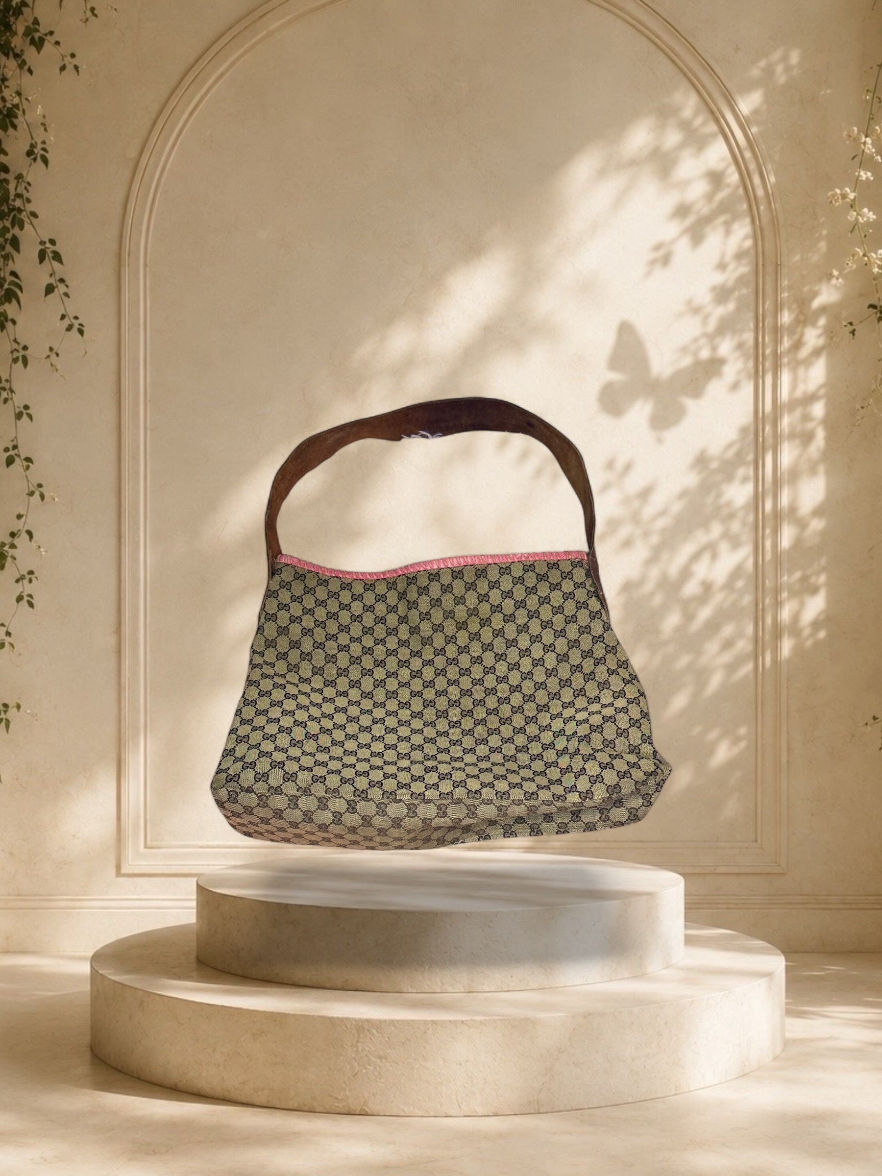 Gucci GG Monogram Canvas Shoulder Bag