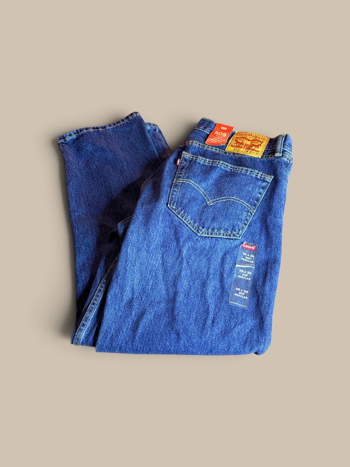 Levi's 505 Regular Fit denim jeans in dark stonewash, new with tags