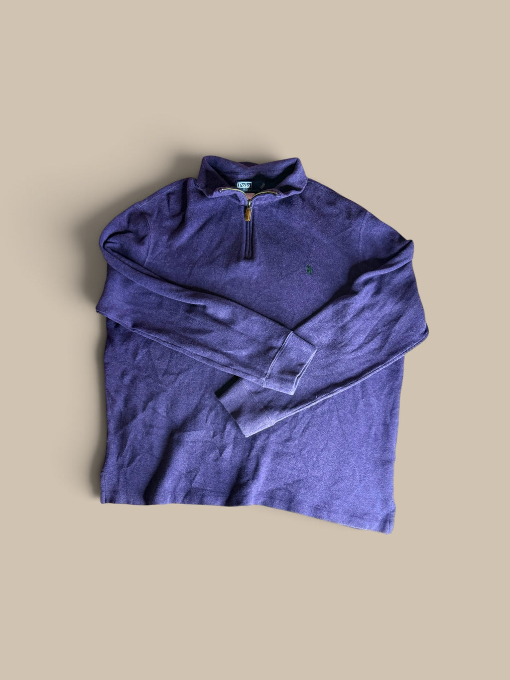 Polo Ralph Lauren Estate heather purple quarter-zip pullover product view
